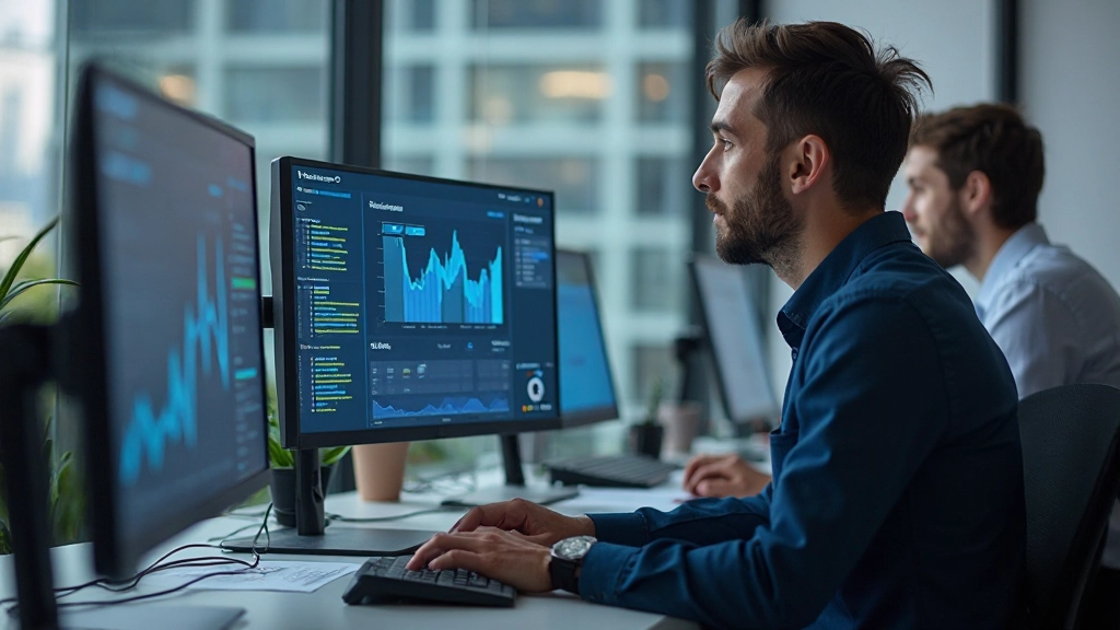 Специалист анализирует метрики производительности маркетинговой кампании